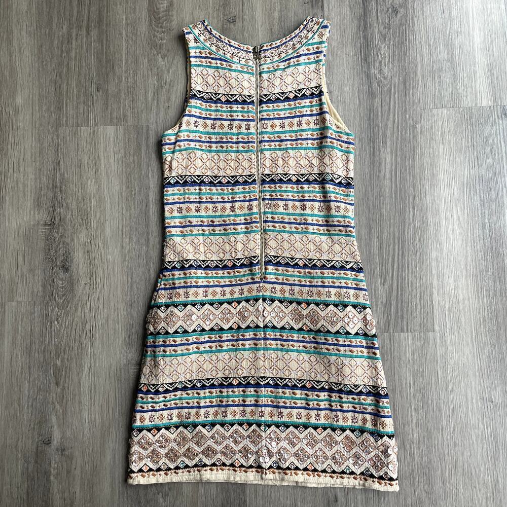 Lucky Brand Sequin Tribal Dress Small​​​​ - Picture 2 of 7